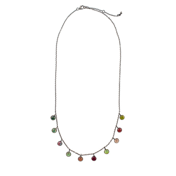 Many Moons Necklace in Multicolor Tourmaline  | Available to ship March 4, 2024