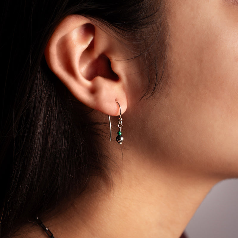 Bonfire Stone Earrings in Malachite