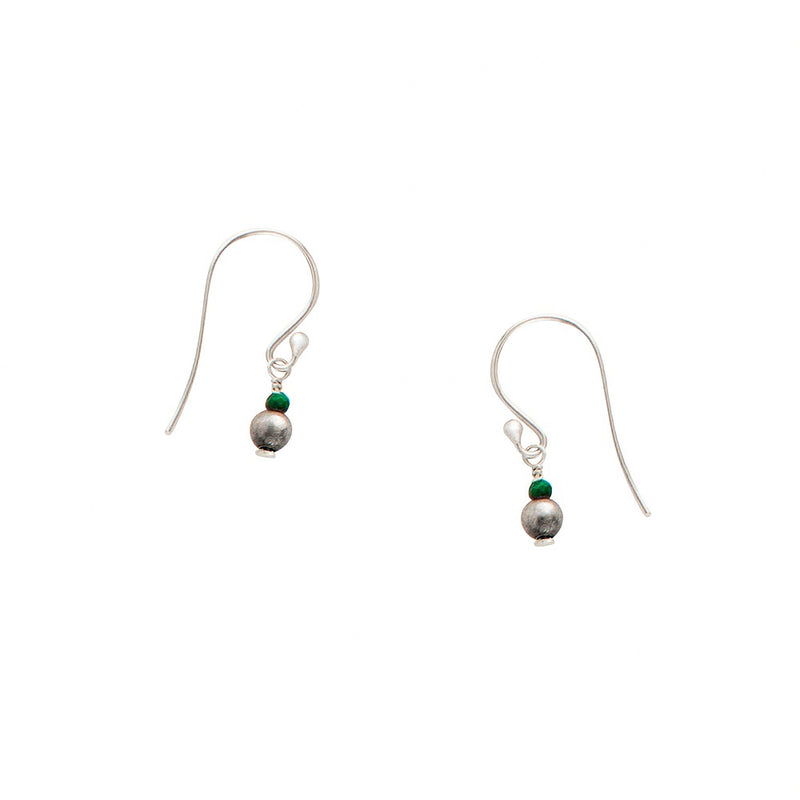 Bonfire Stone Earrings in Malachite