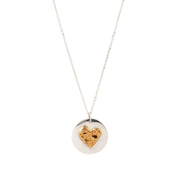 Loved Musing Necklace in Two-Tone Silver & Bronze