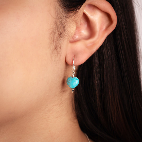 You've Got Heart Earrings in Turquoise