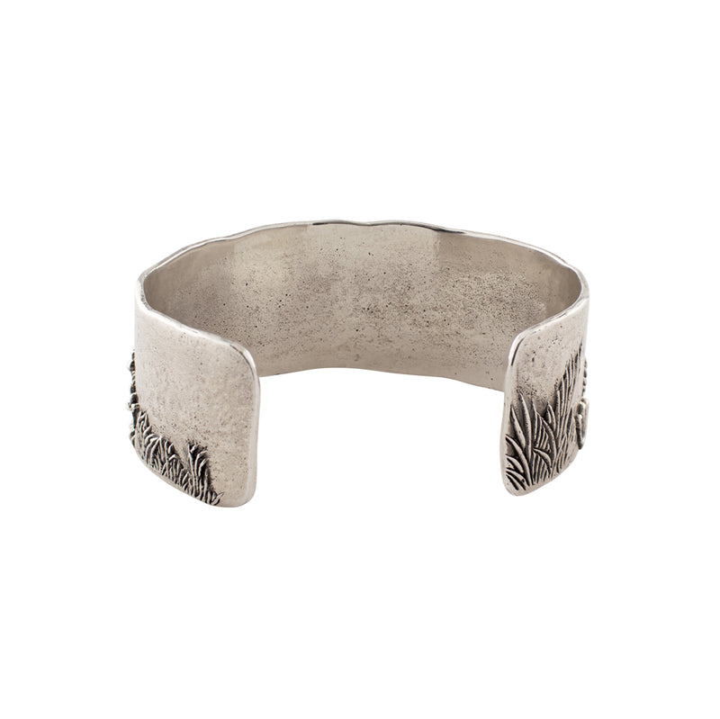 Wildflower Cuff Bracelet in Silver with Bronze Accents