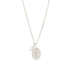 Love & Pearl Necklace in Silver