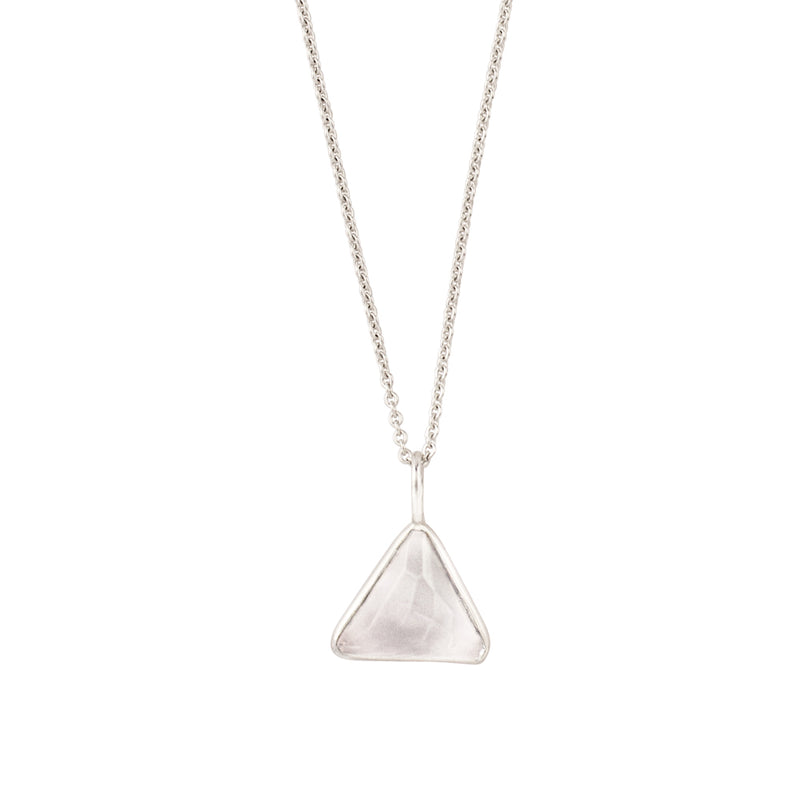 Triad Necklace in Clear Quartz & Silver