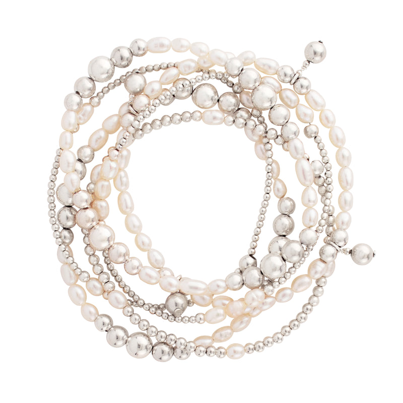 Pearl Fire Bracelet Set