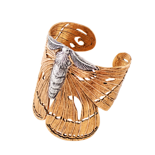 Majestic Moth Cuff in Two-Tone