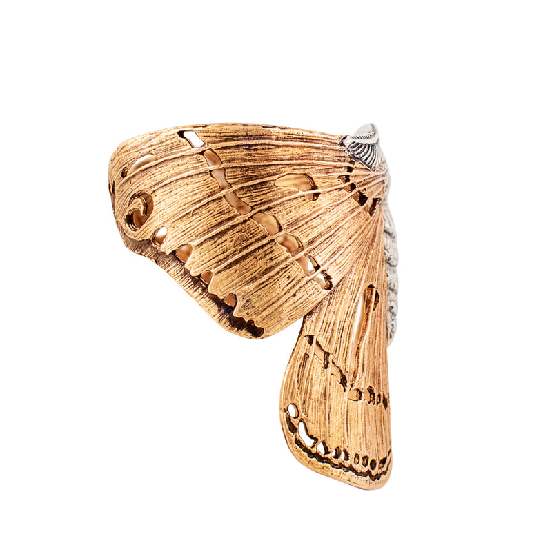 Majestic Moth Cuff in Two-Tone