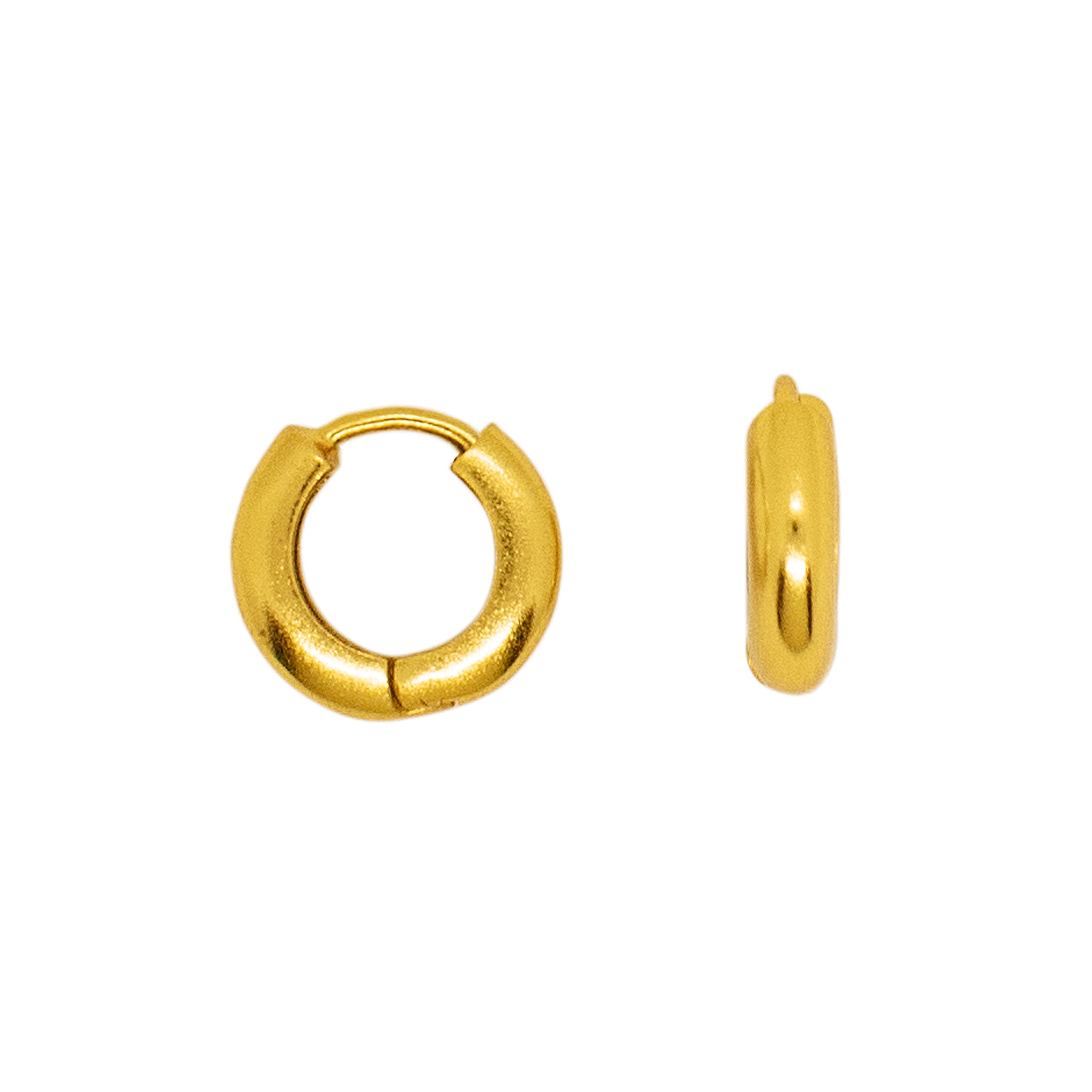 Low Profile Clicker Huggies in Gold - Narrow