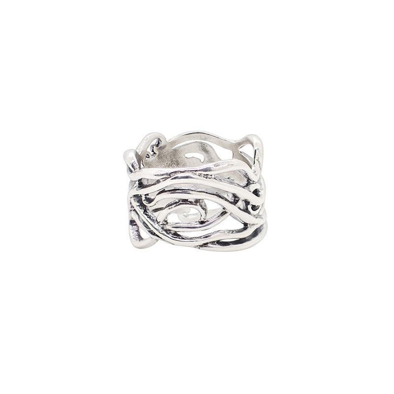 Band of Octopus Ring in Silver