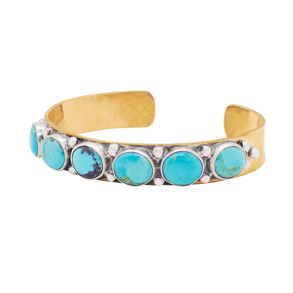 Turquoise Railroad Bracelet in Blue Turquoise