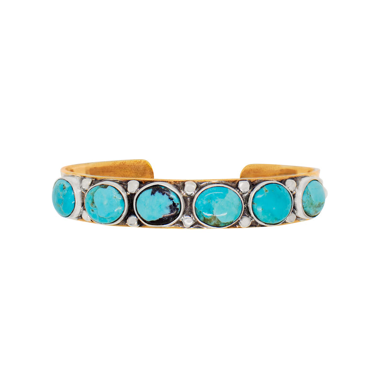 Turquoise Railroad Bracelet in Blue Turquoise
