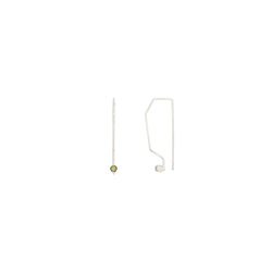 You're Hooked Geo Threader Earrings in Opal & Silver