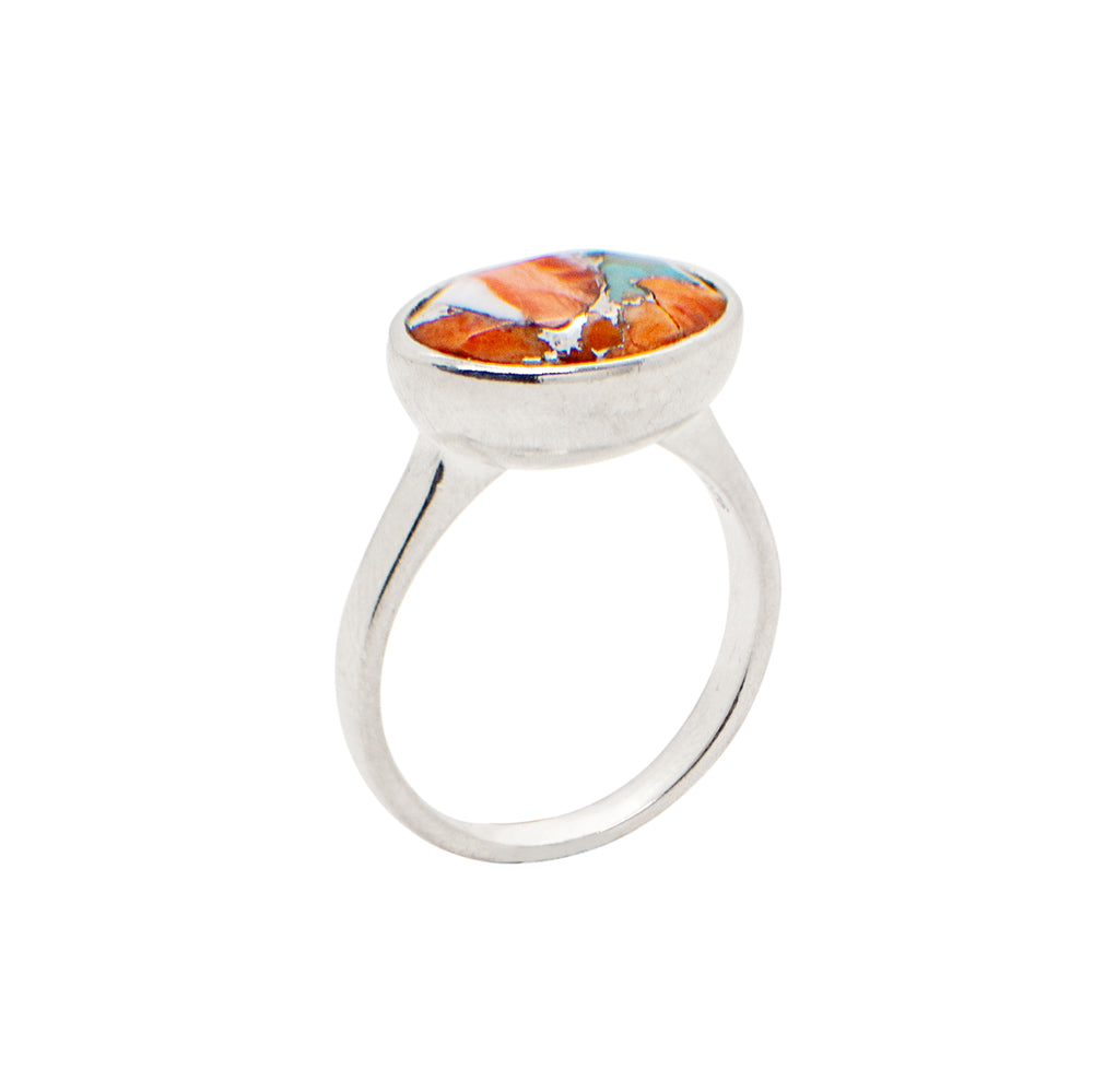 Cenote Ring in Spiny Oyster Turquoise - FINAL SALE