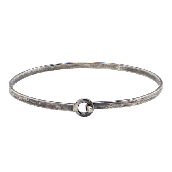 Simply Sweet Bangle in Antiqued Silver