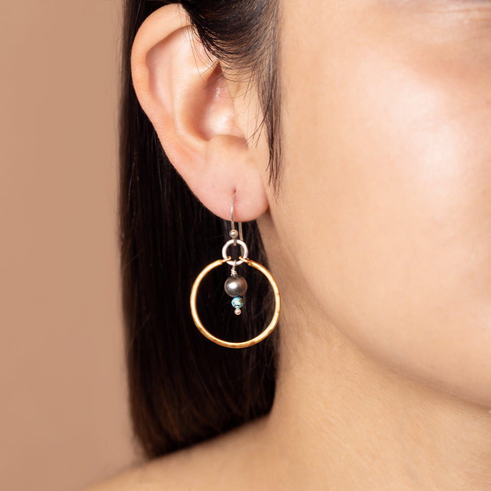Bonfire Circle Earrings in Turquoise | Available to Ship October 24, 2025