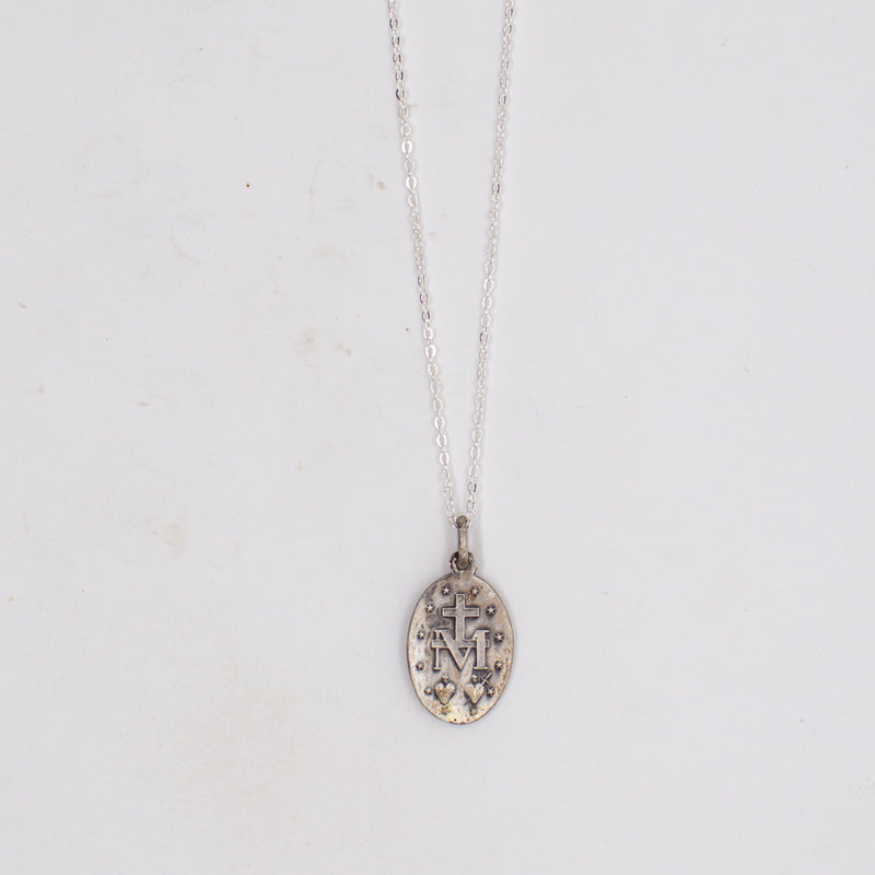 Vintage Saint Medal Mary Lourdes v1