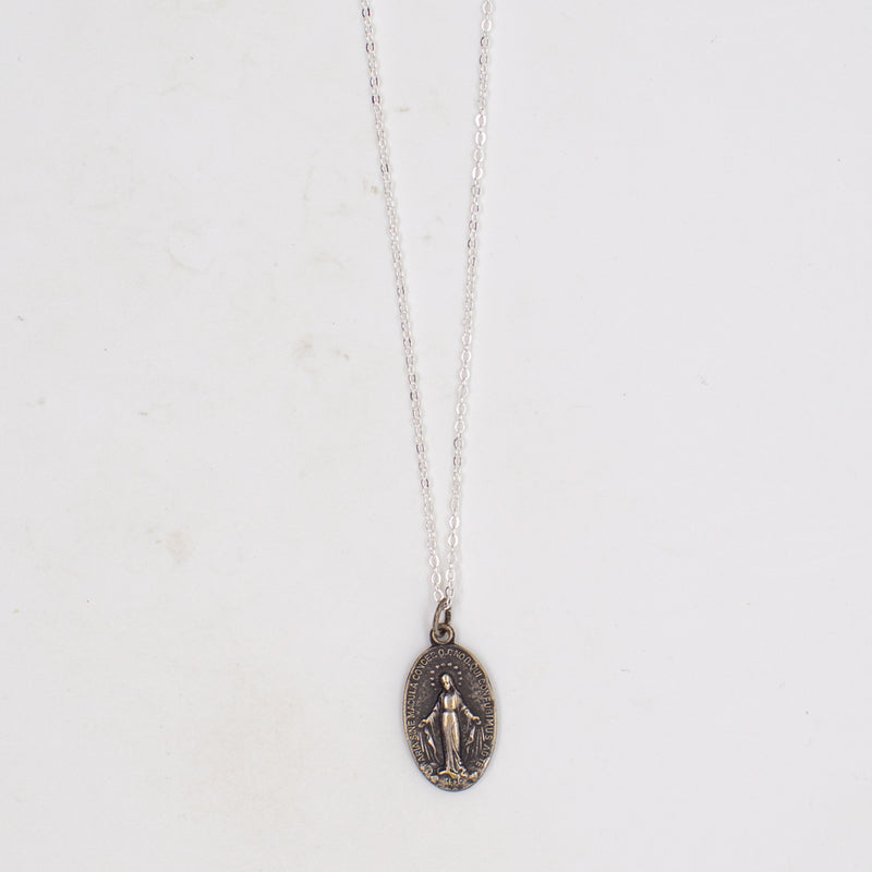Vintage Saint Medal Miraculous Mary v13