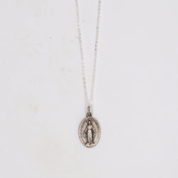 Vintage Saint Medal Mary Lourdes v1