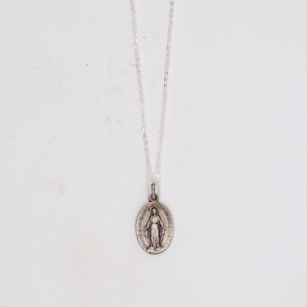 Vintage Saint Medal Mary Lourdes v1
