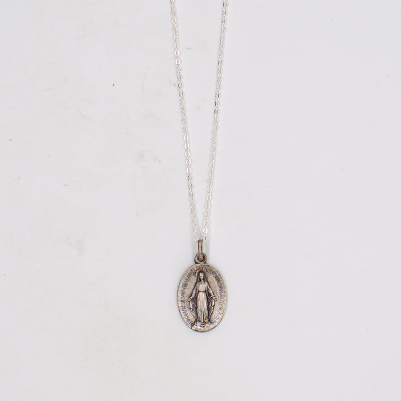Vintage Saint Medal Mary Lourdes v1