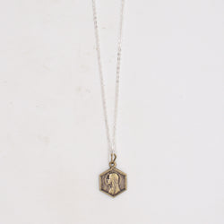 Vintage Saint Medal Mary Lourdes v22