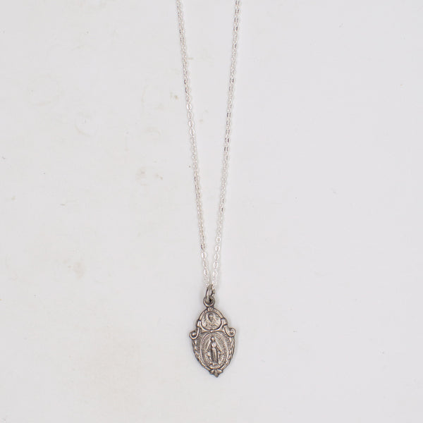 Vintage Saint Medal Virgin Mary Sacred Heart V6