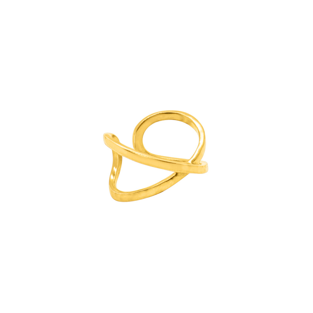 Infinity "X" Ring in Gold