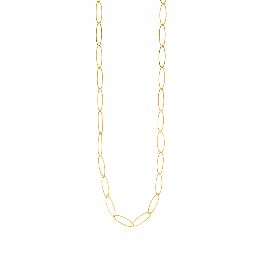 Saucer Chain Necklace in Gold