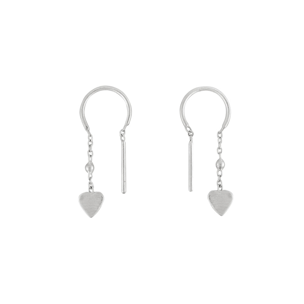 Little Piece of My Heart Threaders in Silver  | Available to Ship August 20, 2025