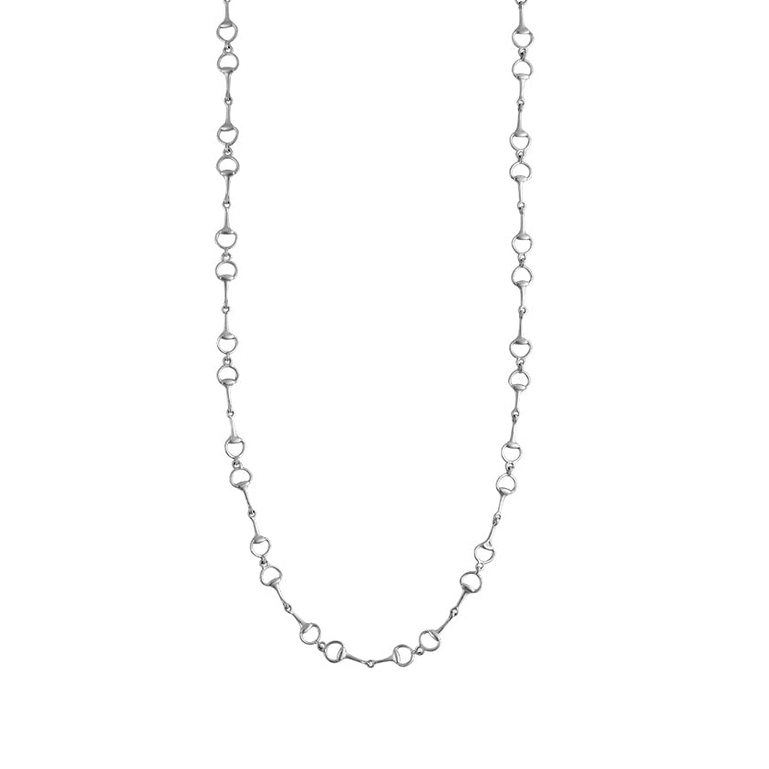 Snaffle Bit Chain Necklace in Silver