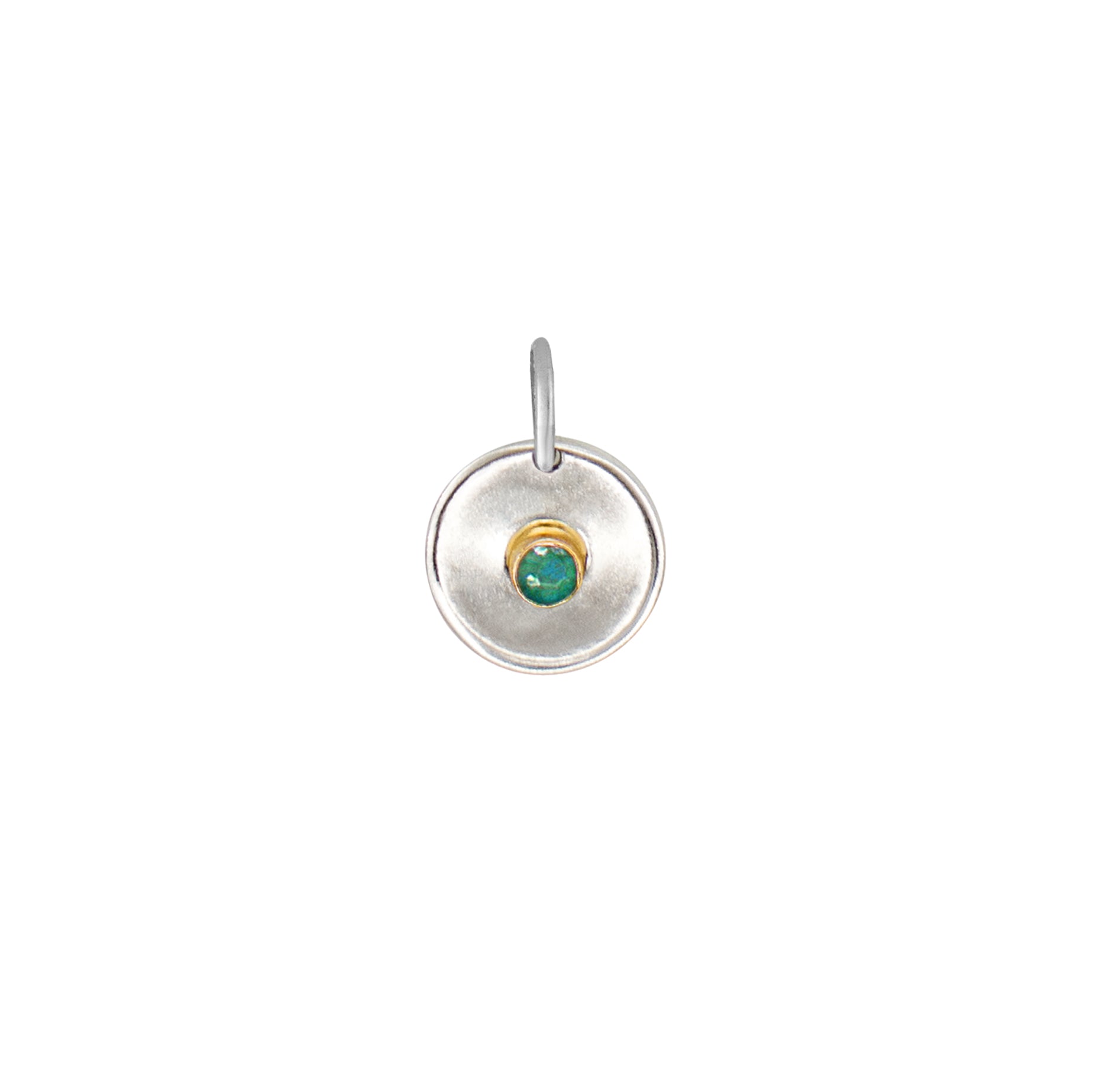 Natural Talent Birthstone Charm Pendant in Silver - May/ Emerald