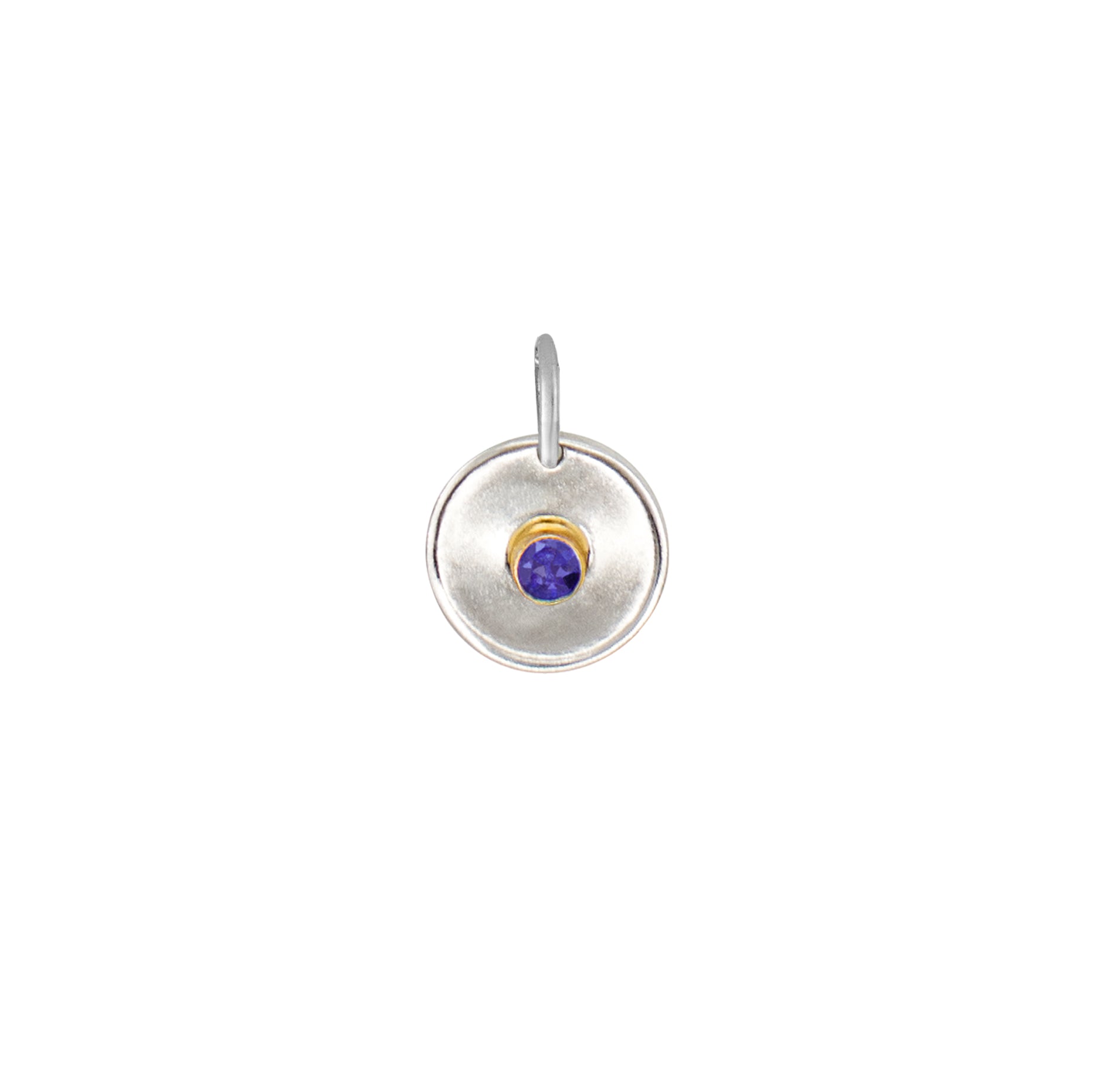 Natural Talent Birthstone Charm Pendant in Silver - September/ Iolite
