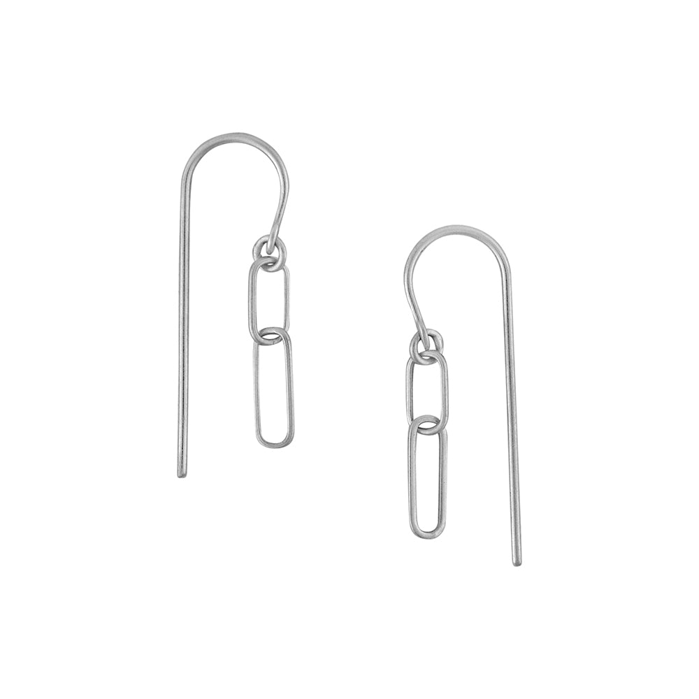 Loved Linked Earrings in Silver