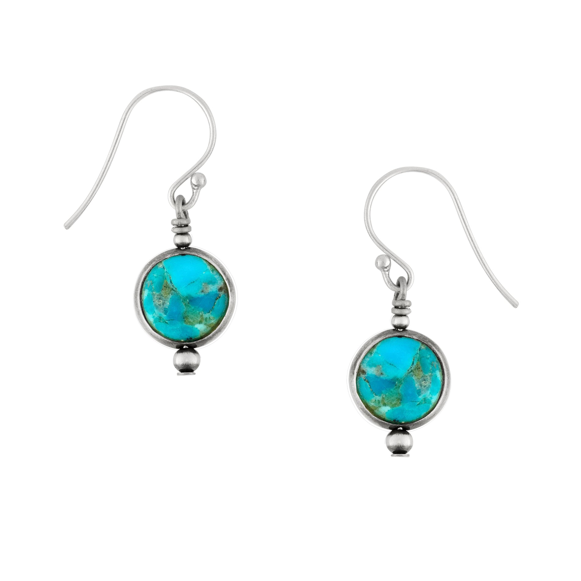Turquoise Coin Bonfire Earrings