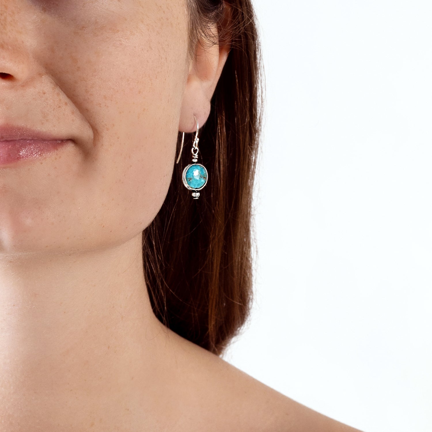 Turquoise Coin Bonfire Earrings