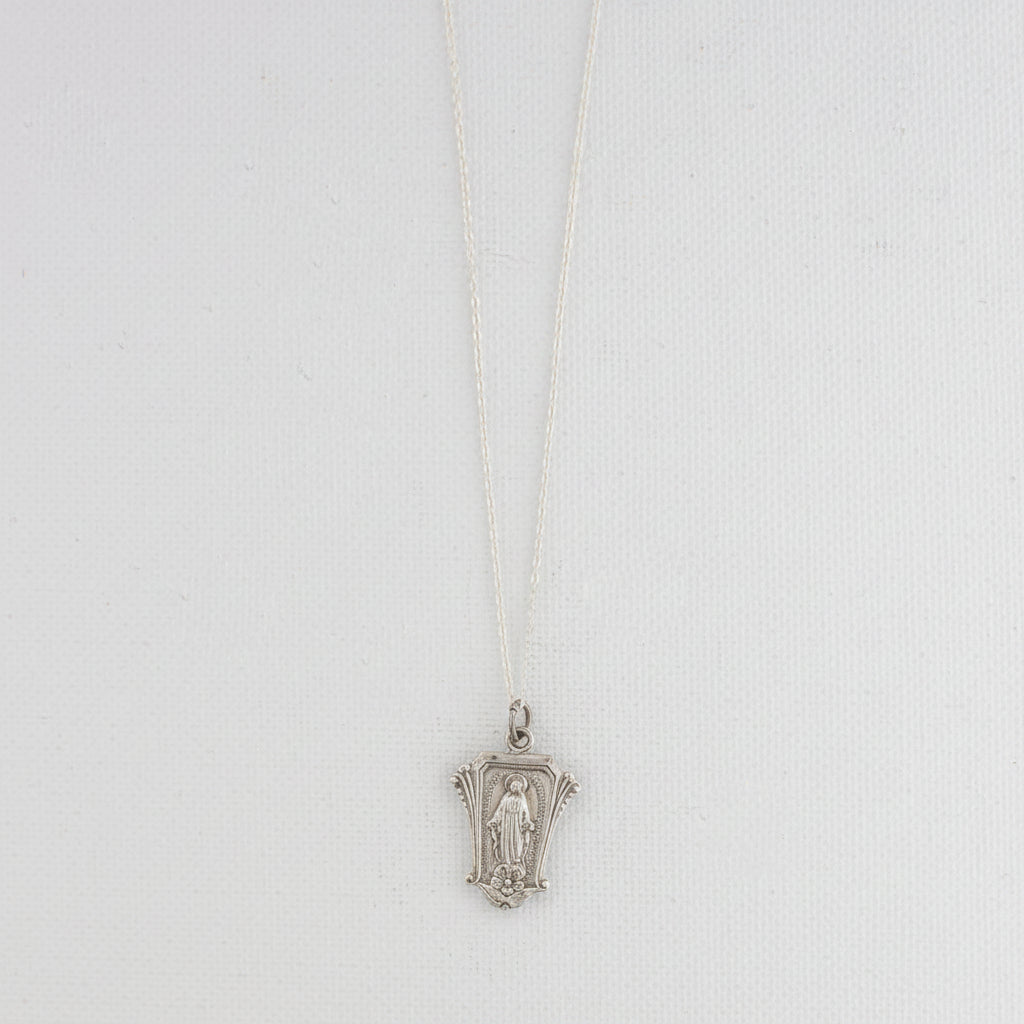 Vintage Saint Medal Miraculous Mary v11