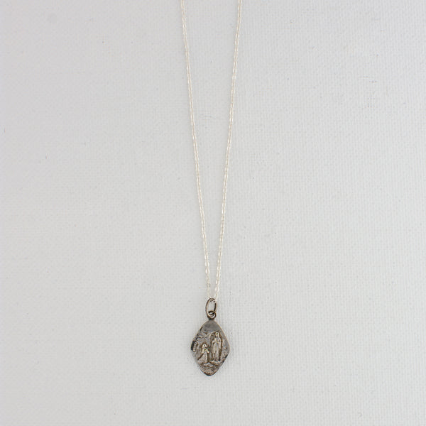 Vintage Saint Medal Lady of Lourdes v1