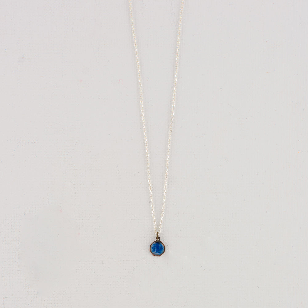 Vintage Our Lady Lourdes Blue Enamel v64