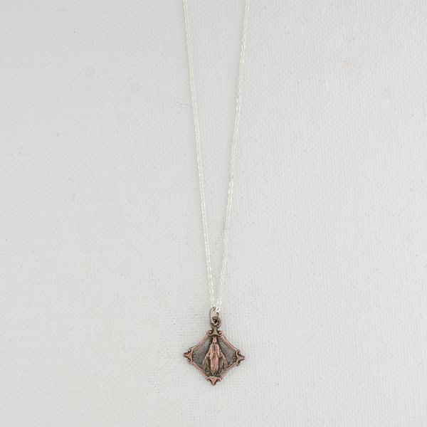 Vintage Saint Medal Miraculous Mary v7