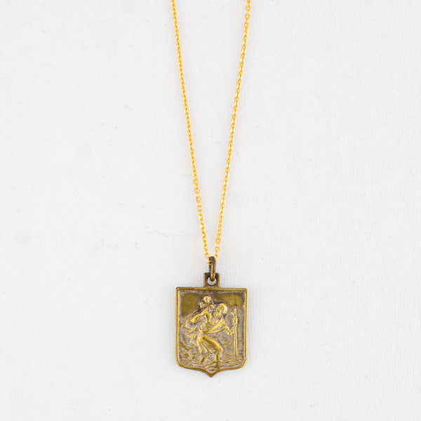 Vintage Medal Saint Christopher v100