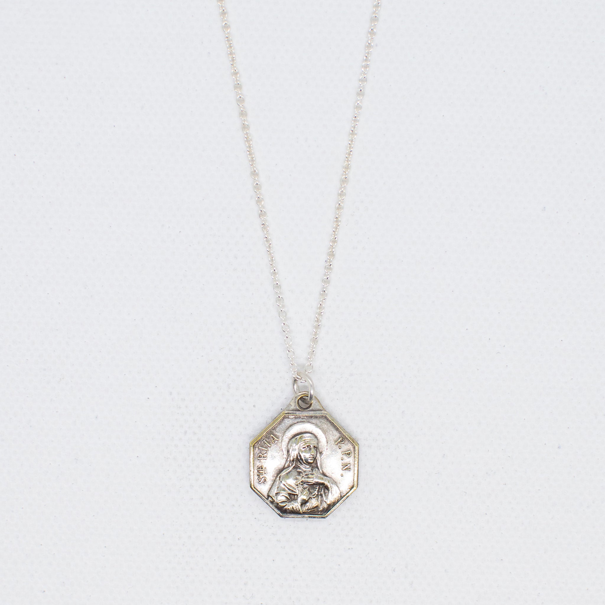 Vintage Medal Saint Rita v175