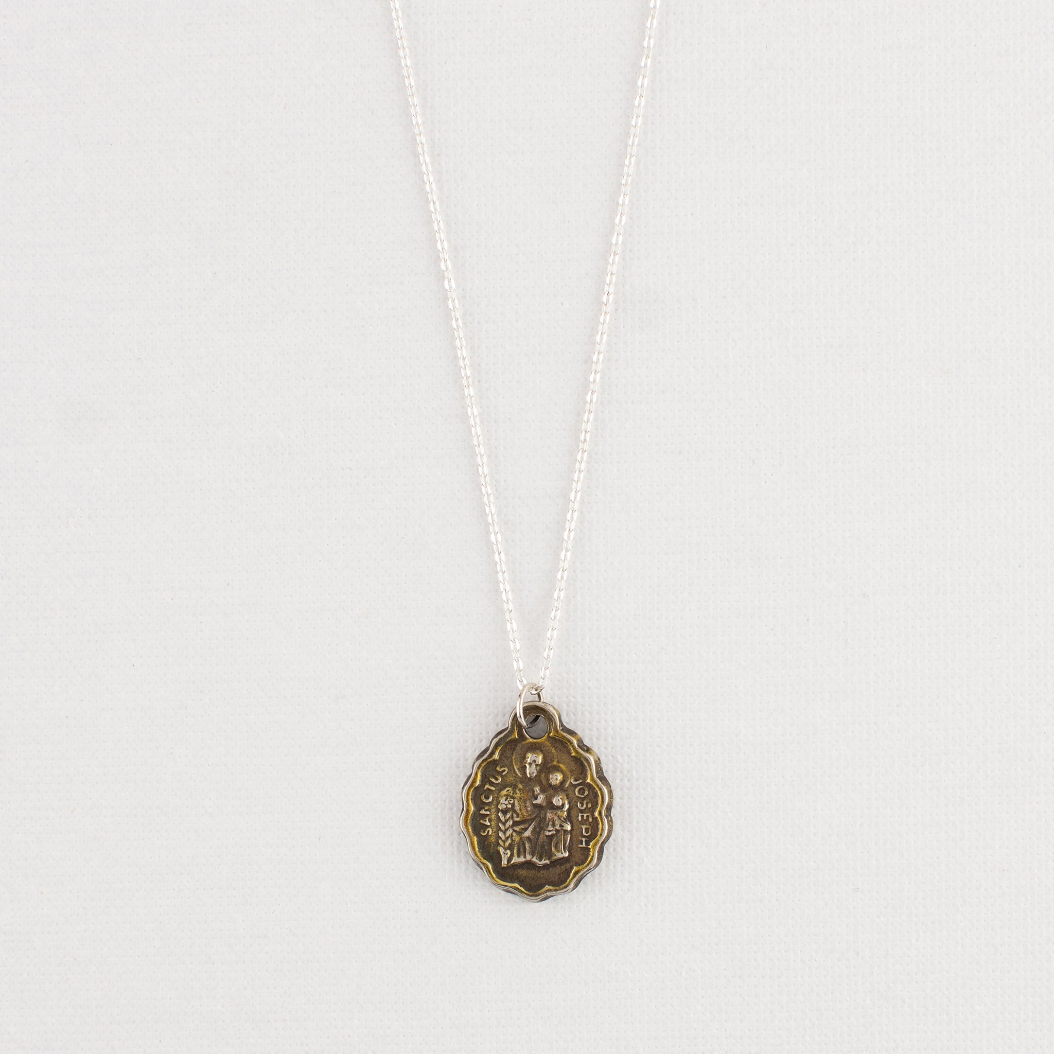 Vintage Medal Saint Joseph v218