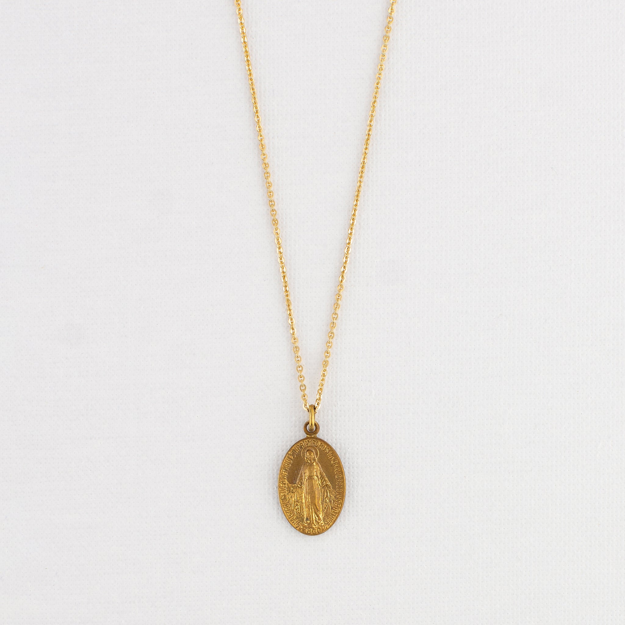 Vintage Medal Miraculous Mary v302