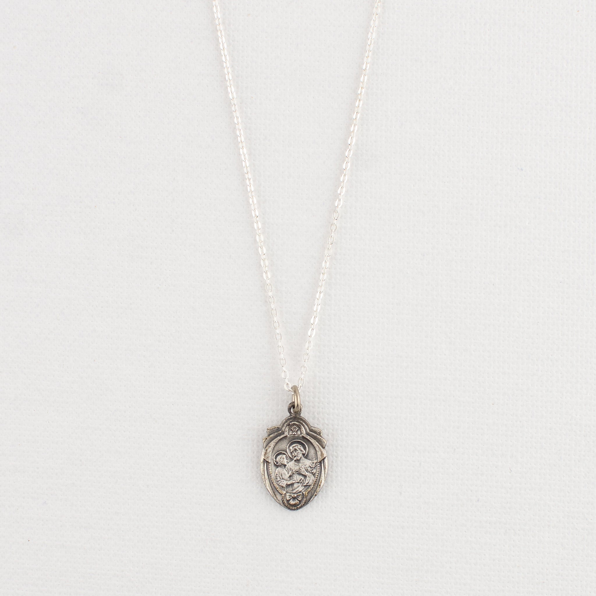 Vintage Medal Saint Joseph v310