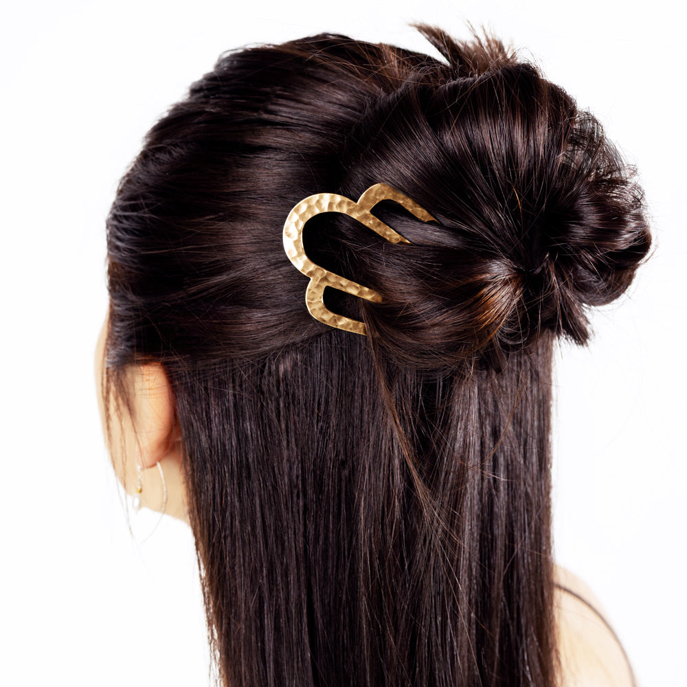 Arc Trio Hair Fork in Bronze