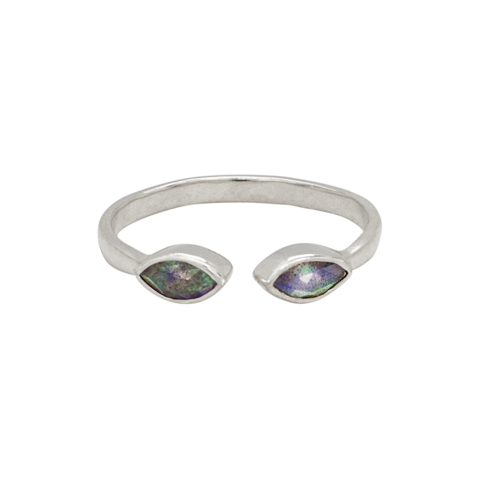 The Eyes Have It Stacker Ring in Labradorite & Silver