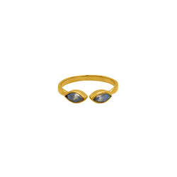 The Eyes Have It Stacker Ring in Labradorite & Gold