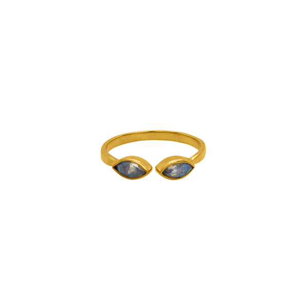 The Eyes Have It Stacker Ring in Labradorite & Gold