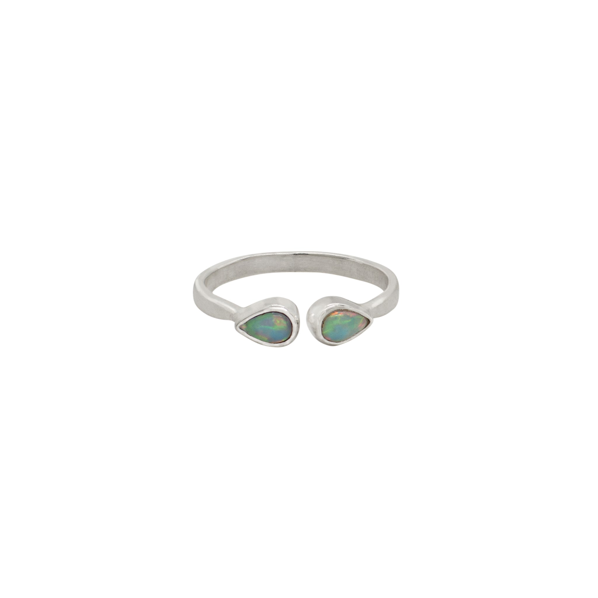 The Eyes Have It Stacker Ring in Opal & Silver