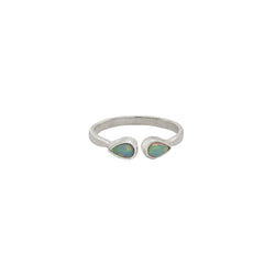 The Eyes Have It Stacker Ring in Opal & Silver